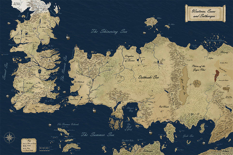 song of ice and fire map westeros